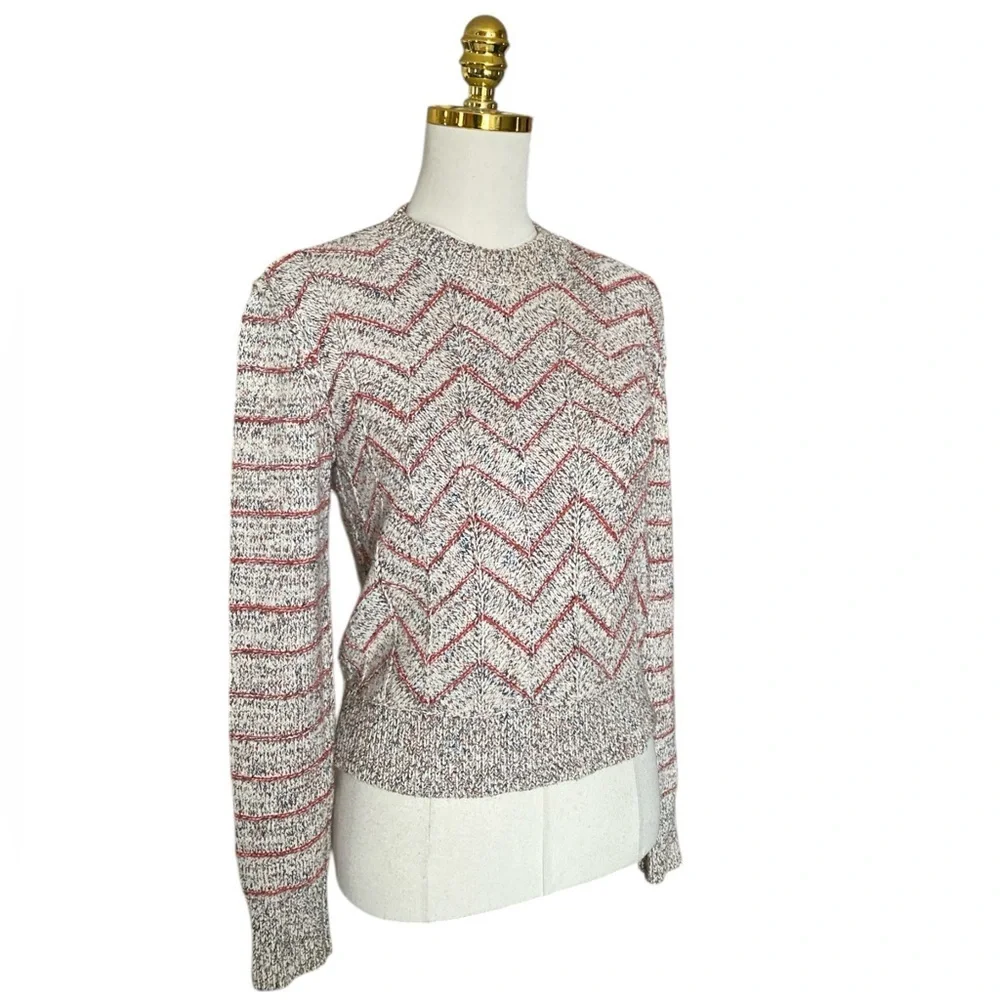 Free People Zig Zag Chevron Crewneck Sweater Size XS